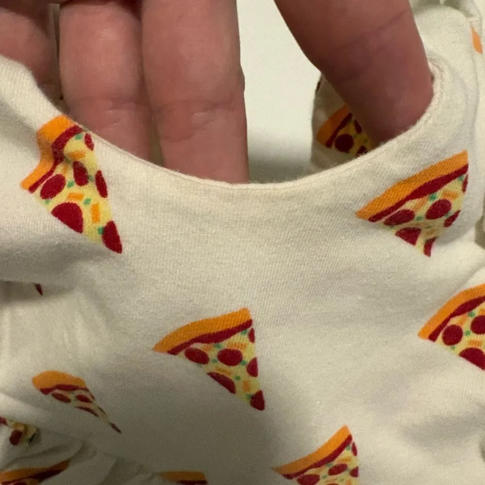 Monica + Andy Pizza Print Ruffle Swing Dress 6-12Months